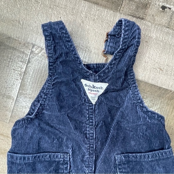 OshKosh Blue Corduroy Overalls size 3 months - Picture 3 of 10